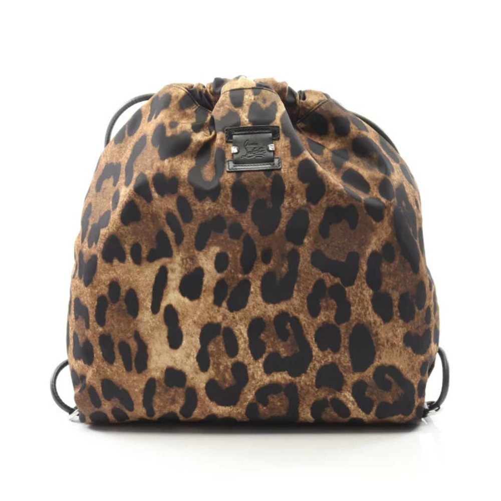 Christian Louboutin Backpack Leather Brown Black
